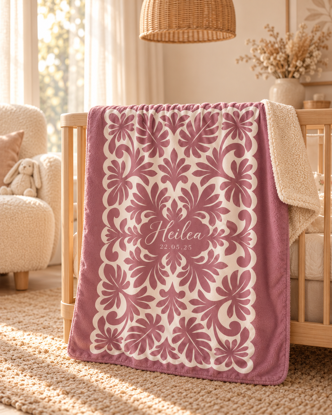 Personalized Blanket Heilea – Baby Pink