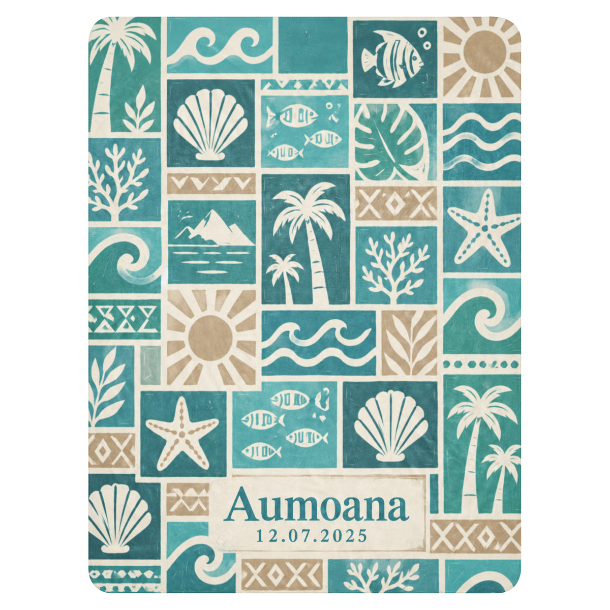 Aumoana baby blanket 60x80 front view
