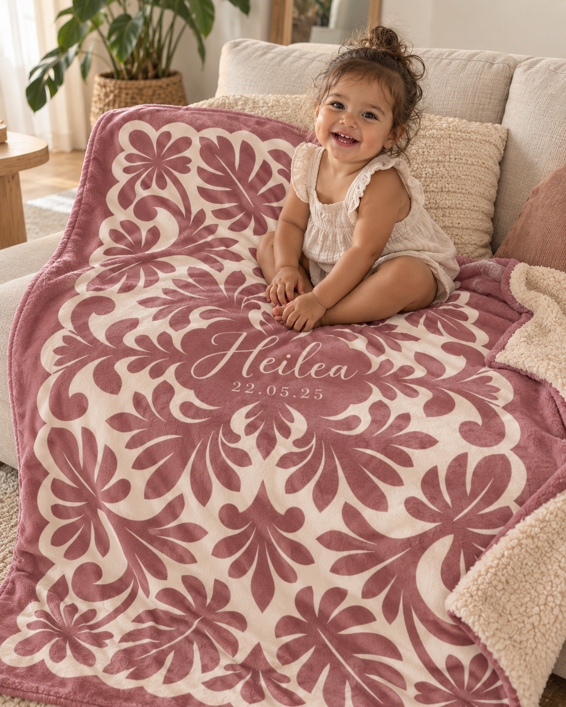 Personalized Blanket Heilea – Baby Pink