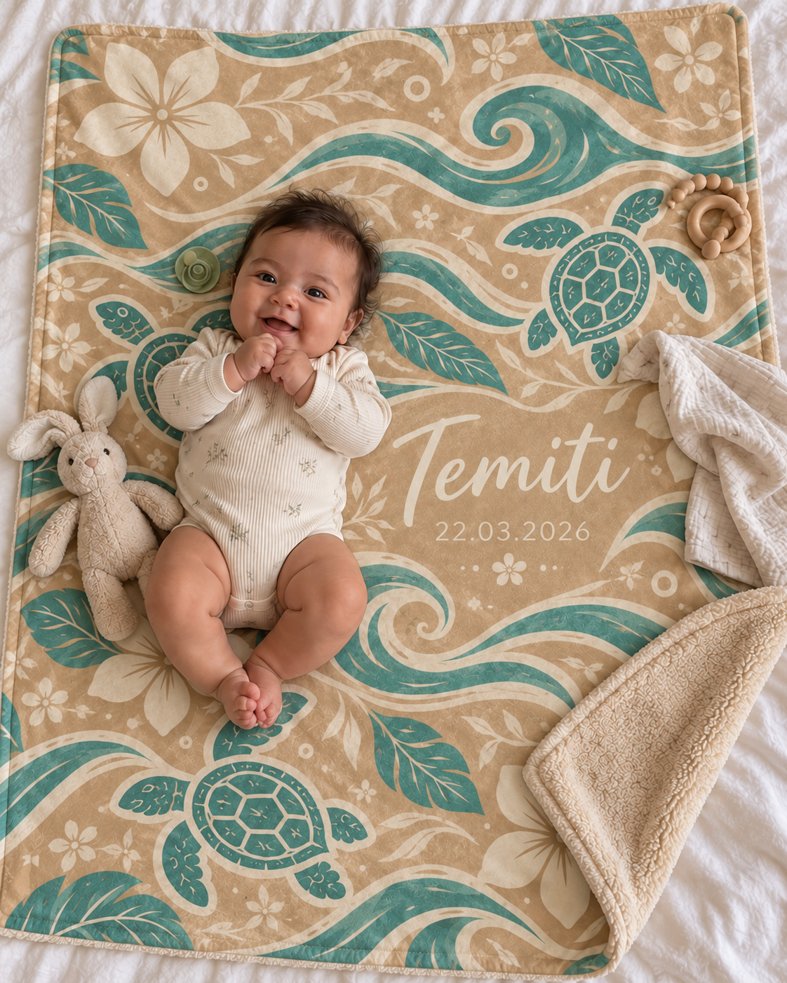 Personalized Blanket Te Miti – Sand & Sage